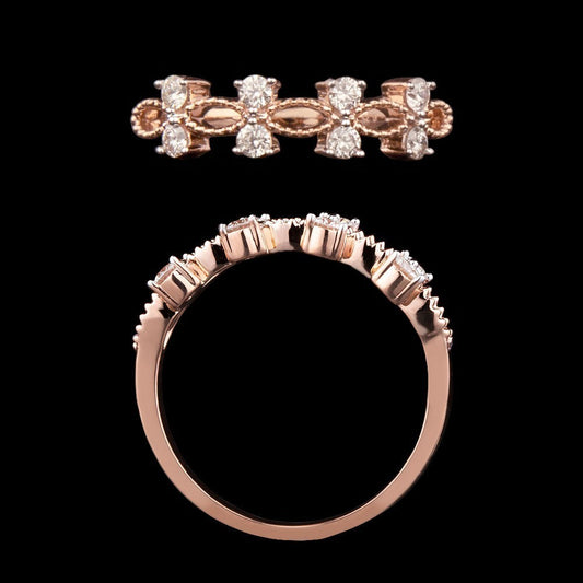 14K Rose Gold Diamond Ring - 0.25ct SI-IJ