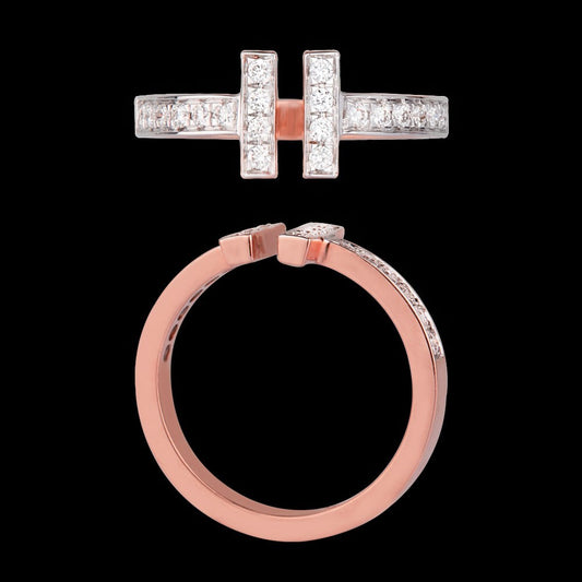 18K Rose Gold Diamond Ring - 0.281ct VS-EF