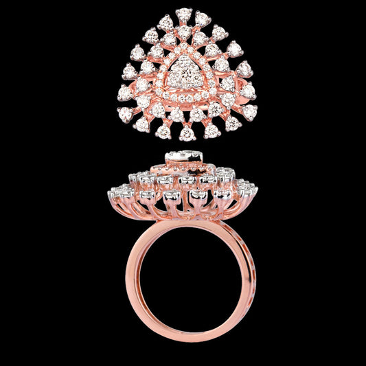 14K Rose Gold Diamond Ring - 1.43ct VVS-VS-HI