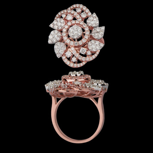 14K Rose Gold Diamond Ring - 1.82ct VVS-VS-GH