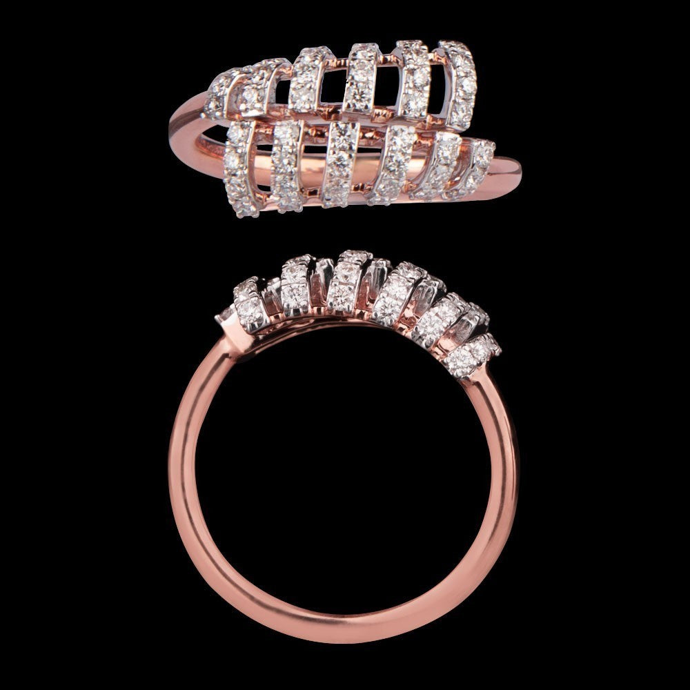14K Rose Gold Diamond Ring - 0.54ct VVS-VS-GH
