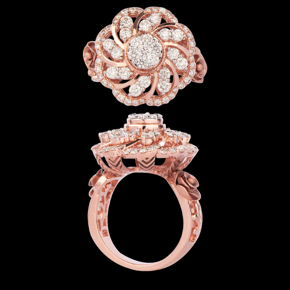14K Rose Gold Diamond Ring - 1.26ct VVS-VS-GH