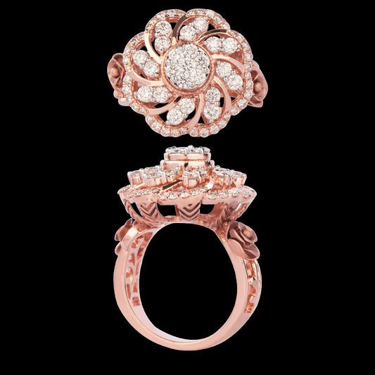 14K Rose Gold Diamond Ring - 1.26ct VVS-VS-GH