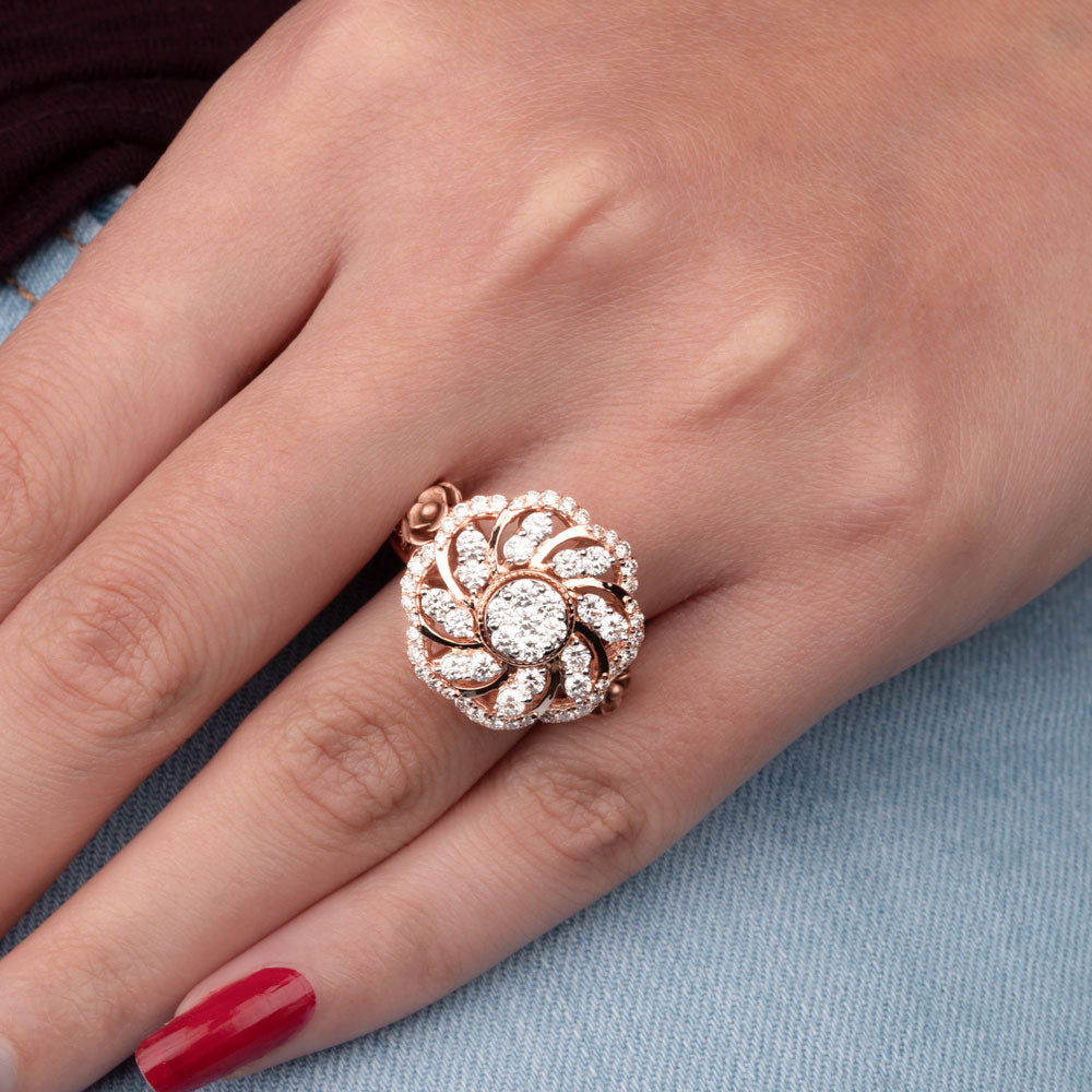 14K Rose Gold Diamond Ring - 1.26ct VVS-VS-GH