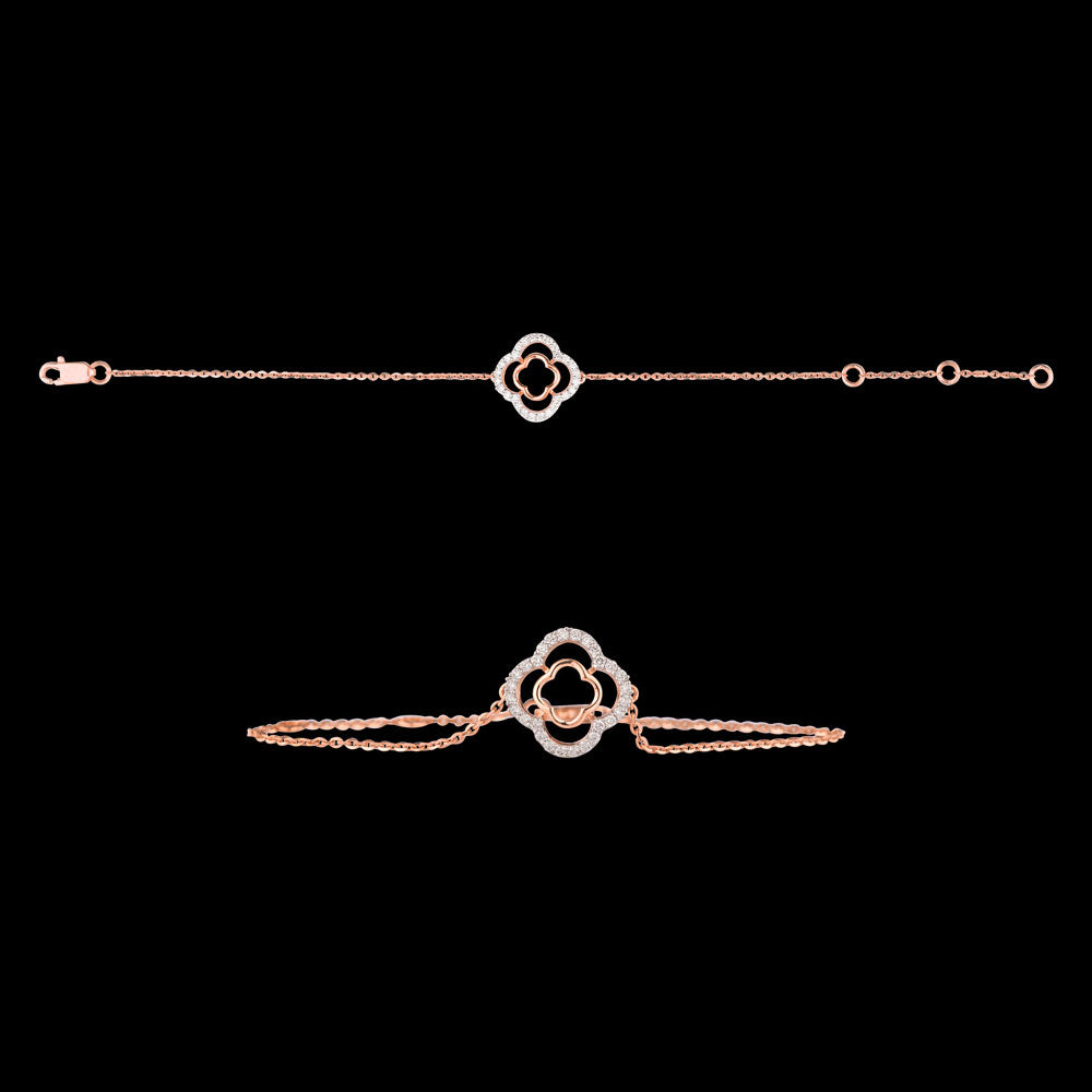 14K Rose Gold Diamond Bracelet - 0.28ct SI-GH