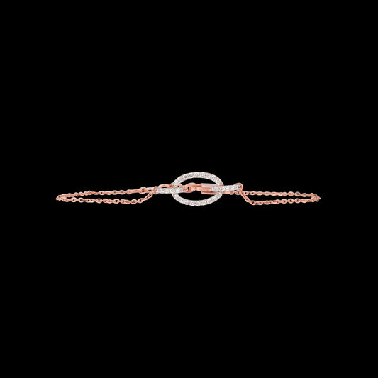 14K Rose Gold Diamond Bracelet - 0.3ct SI-GH