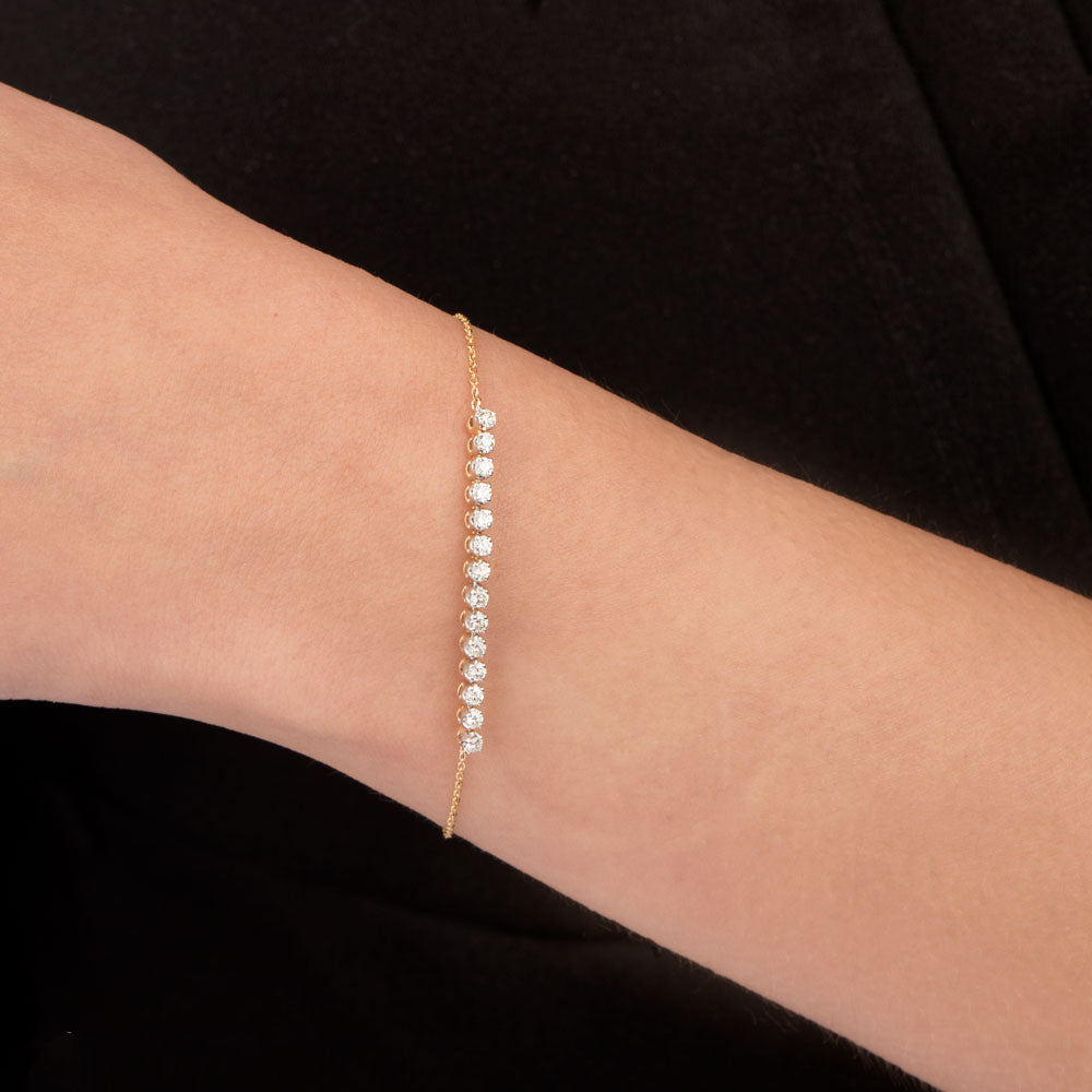 14K Rose Gold Diamond Bracelet - 0.559ct VVS-VS-GH