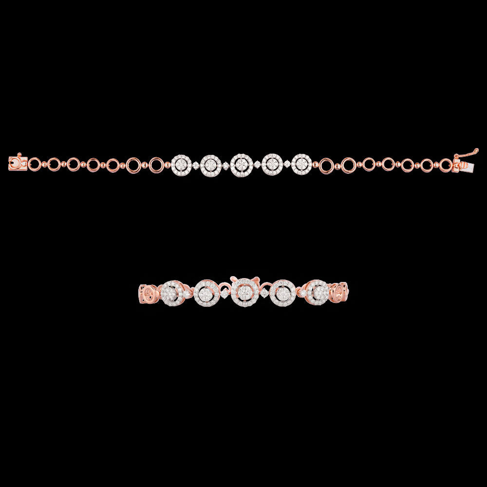 14K Rose Gold Diamond Bracelet - 1.69ct VVS-VS-GH