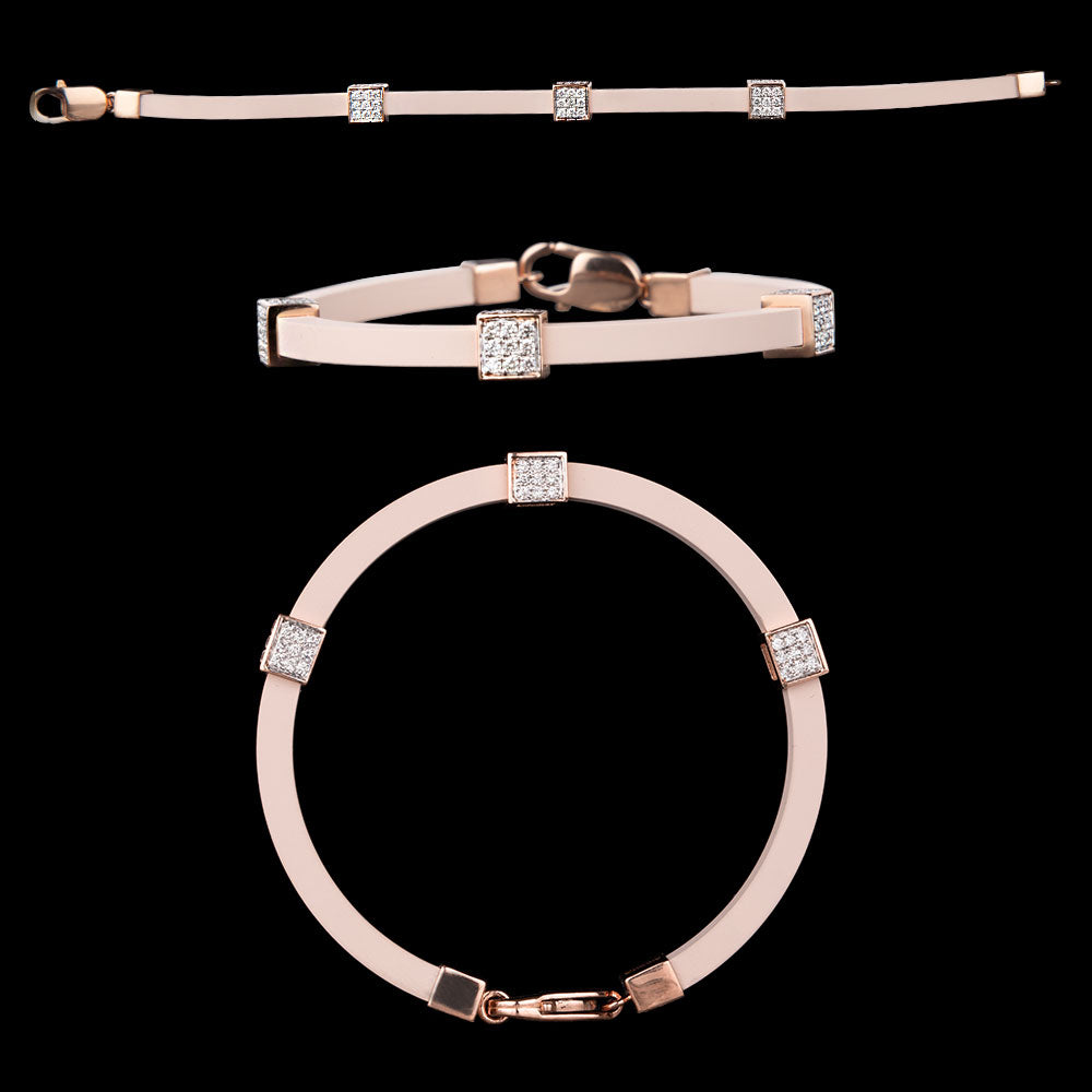 14K Rose Gold Diamond Bracelet - 1.11ct VS-IJ