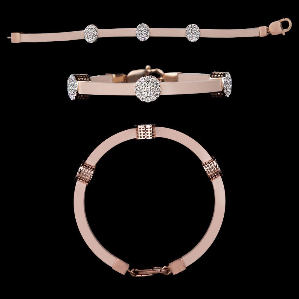 14K Rose Gold Diamond Bracelet - 1.01ct VS-IJ