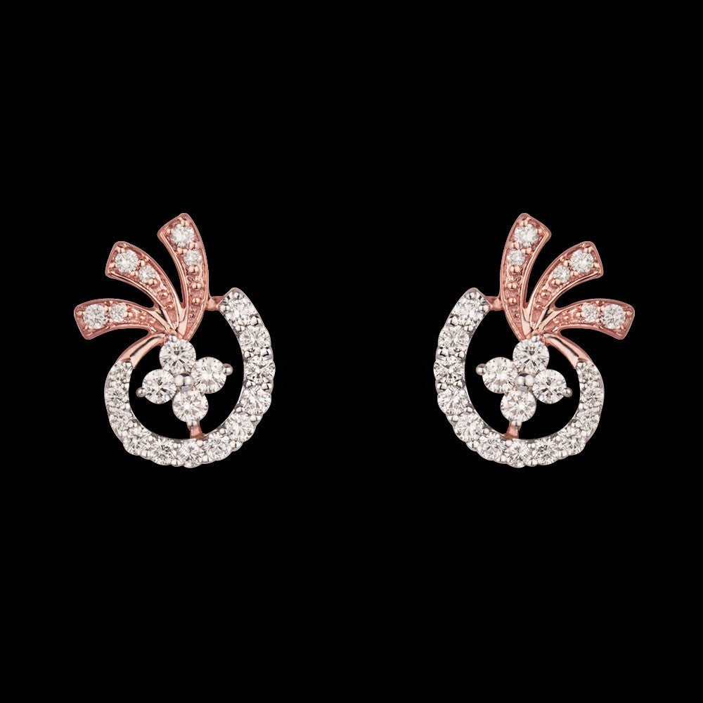 14K Rose Gold Diamond Earrings - 0.44ct VVS-VS-IJ