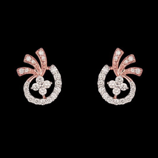 14K Rose Gold Diamond Earrings - 0.44ct VVS-VS-IJ