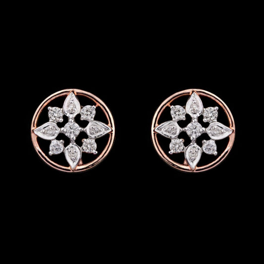 14K Rose Gold Diamond Earrings - 0.22ct SI-IJ