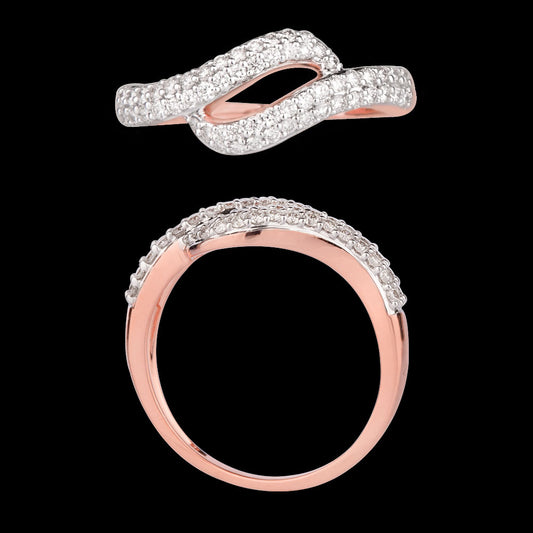 14K Rose Gold Diamond Ring - 0.36ct VVS-VS-IJ