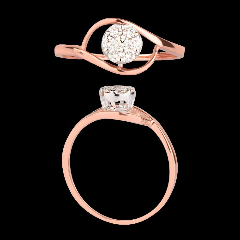 18K Rose Gold Diamond Ring - 0.167ct VVS-VS-FG