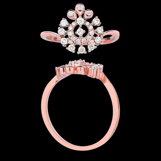 14K Rose Gold Diamond Ring - 0.3ct VS-SI-FG