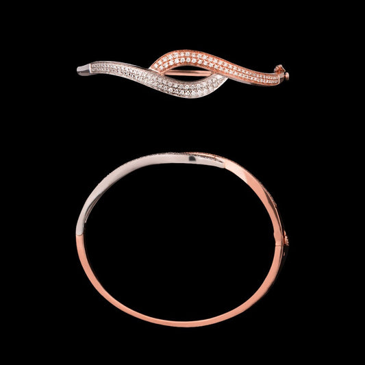 14K Rose Gold Diamond Kada - 0.54ct SI-GH