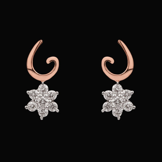 14K Rose Gold Diamond Earrings - 0.21ct VVS-VS-HI