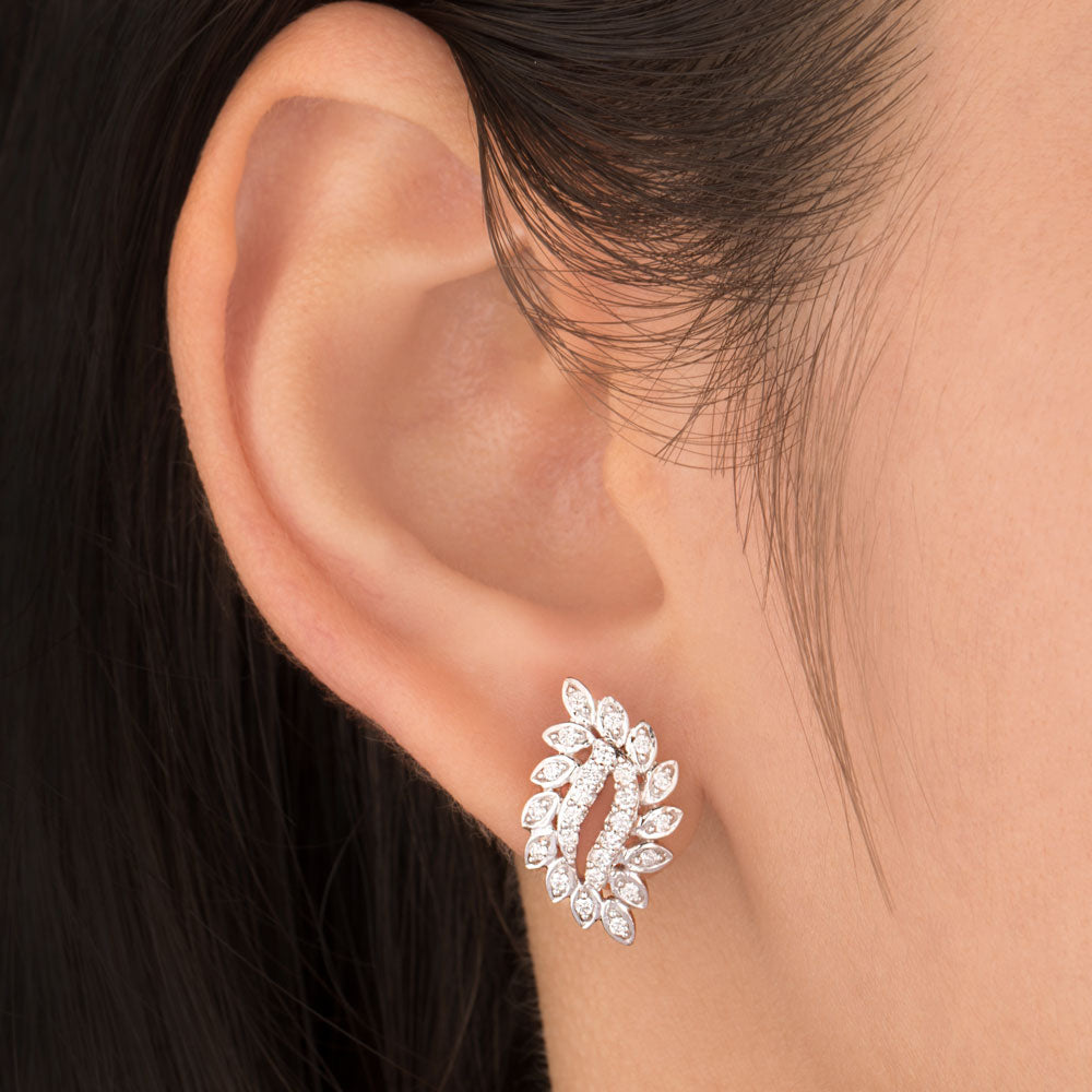 14K Rose Gold Diamond Earrings - 0.43ct SI-GH