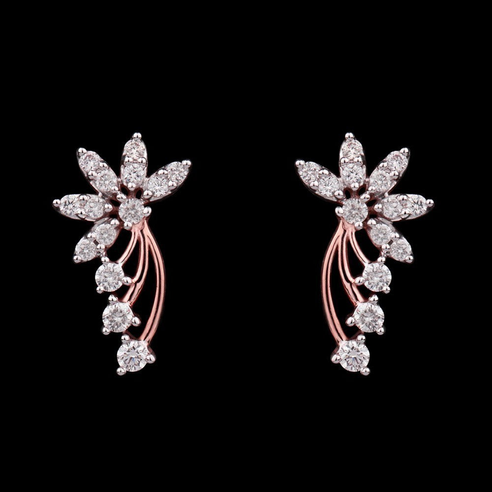 14K Rose Gold Diamond Earrings - 0.46ct VVS-VS-HI