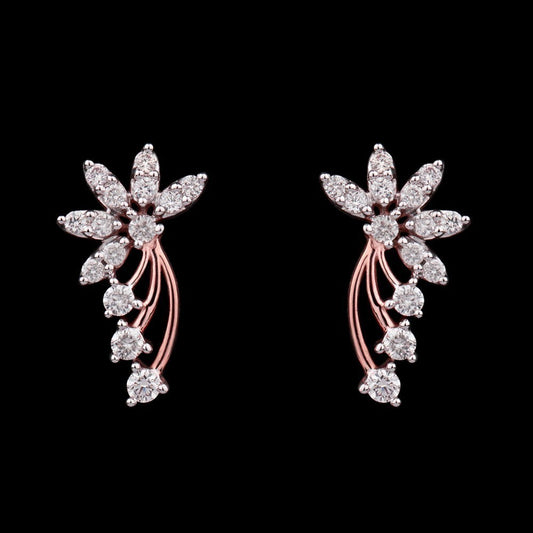 14K Rose Gold Diamond Earrings - 0.46ct VVS-VS-HI