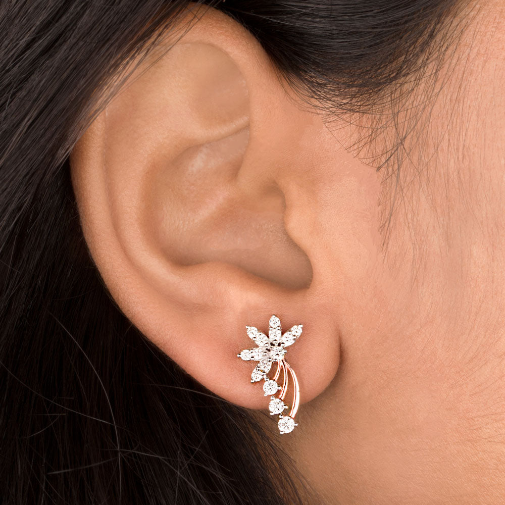 14K Rose Gold Diamond Earrings - 0.46ct VVS-VS-HI