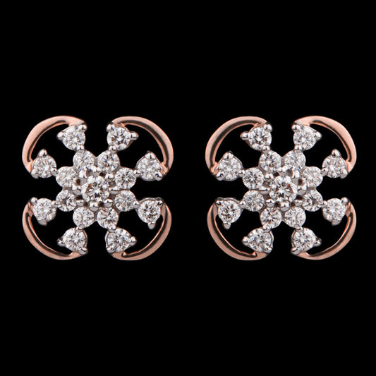 14K Rose Gold Diamond Earrings - 0.35ct VVS-VS-HI