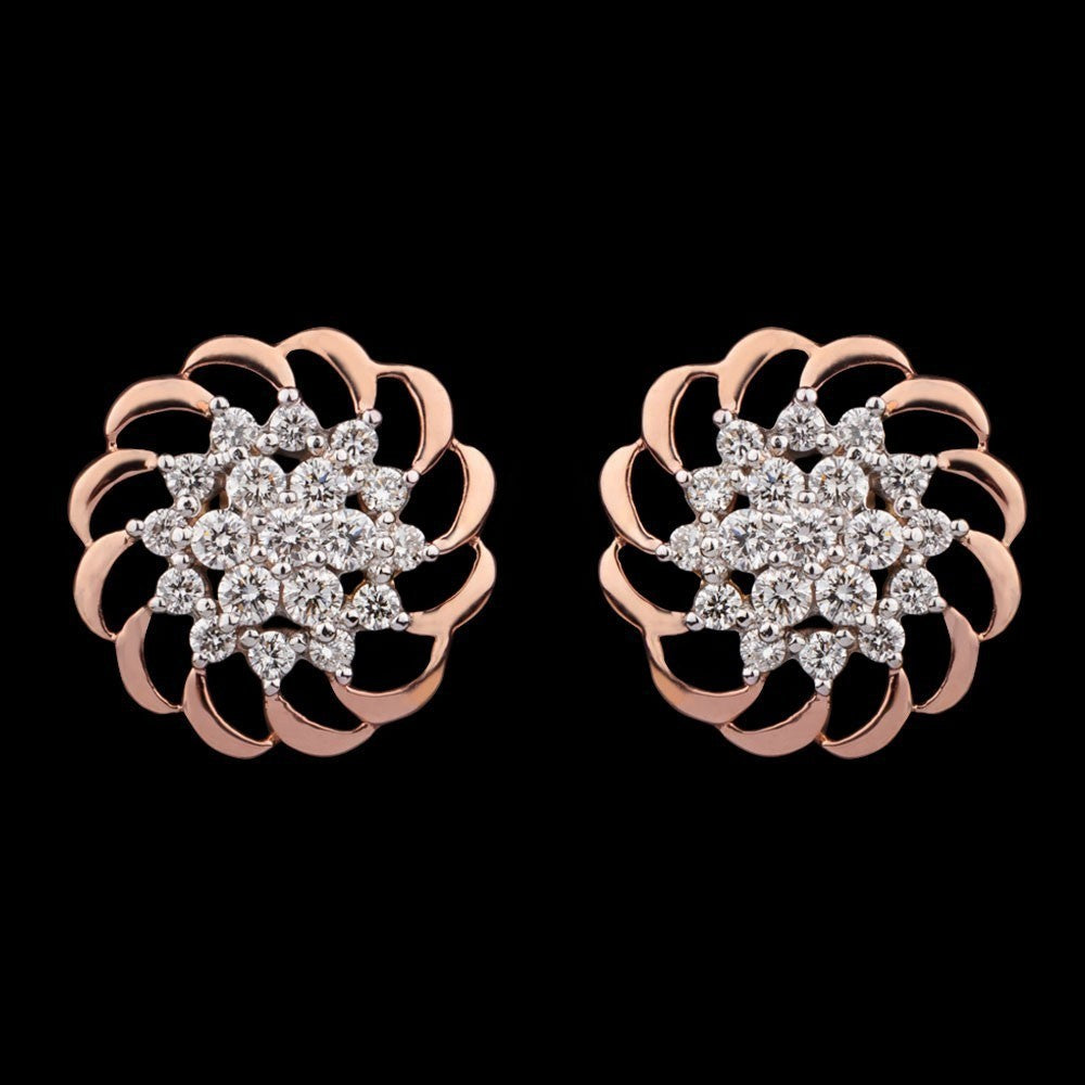 14K Rose Gold Diamond Earrings - 0.56ct VVS-VS-HI