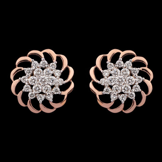 14K Rose Gold Diamond Earrings - 0.56ct VVS-VS-HI
