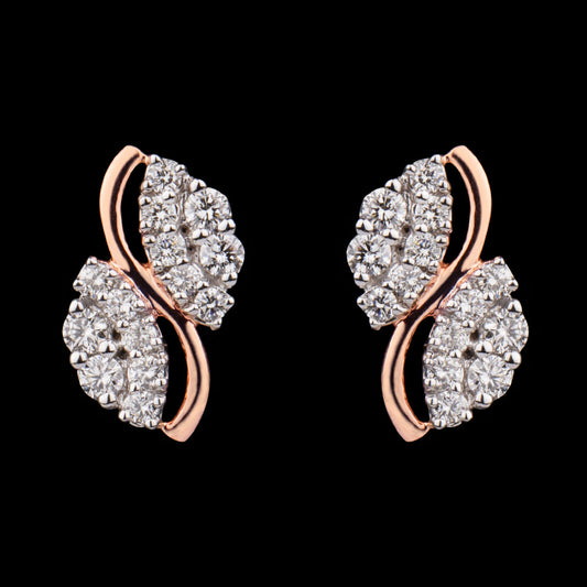 14K Rose Gold Diamond Earrings - 0.54ct VVS-VS-HI