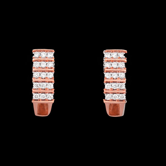 14K Rose Gold Diamond Earrings - 0.43ct VVS-VS-GH