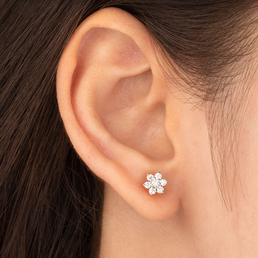 18K Rose Gold Diamond Earrings - 0.48ct VS-SI-GH