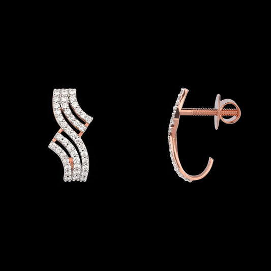 14K Rose Gold Diamond Earrings - 0.8ct VVS-VS-HI