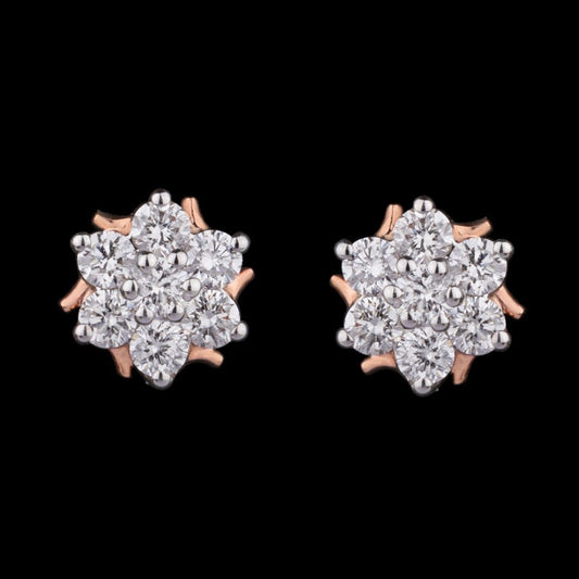 18K Rose Gold Diamond Earrings - 0.35ct VS-GH