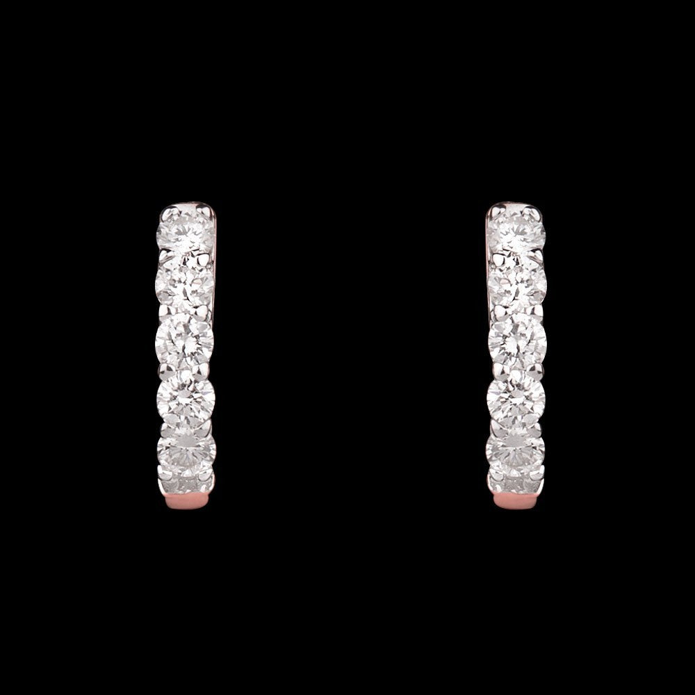 18K Rose Gold Diamond Earrings - 0.22ct VS-GH