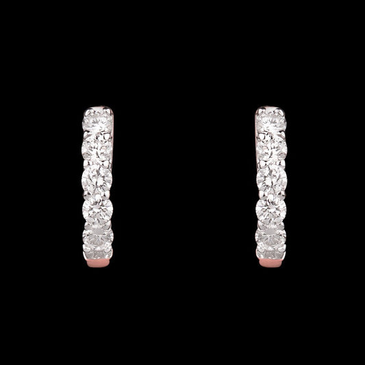 18K Rose Gold Diamond Earrings - 0.22ct VS-GH