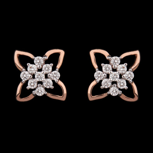 14K Rose Gold Diamond Earrings - 0.26ct VVS-VS-HI