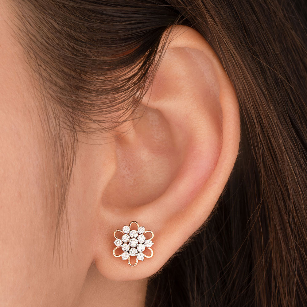 14K Rose Gold Diamond Earrings - 0.53ct VVS-VS-HI