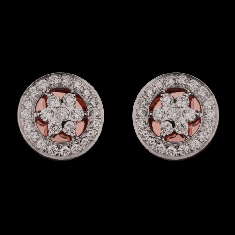 14K Rose Gold Diamond Earrings - 0.96ct VVS-VS-HI
