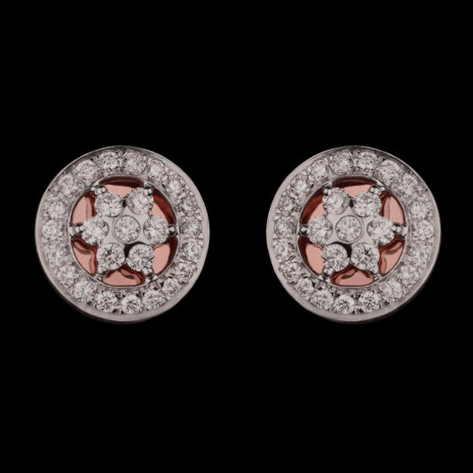 14K Rose Gold Diamond Earrings - 0.96ct VVS-VS-HI