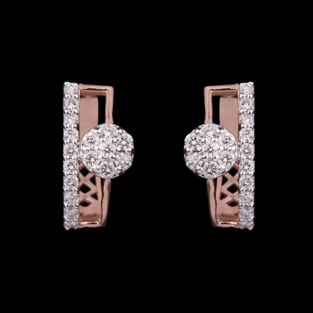 14K Rose Gold Diamond Earrings - 0.4ct VVS-VS-HI