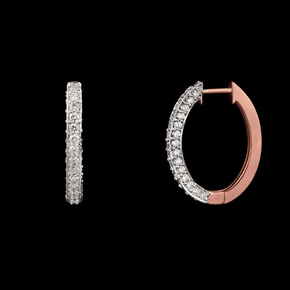 14K Rose Gold Diamond Earrings - 1.31ct VVS-VS-HI