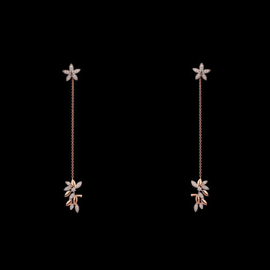 14K Rose Gold Diamond Earrings - 0.42ct VVS-VS-GH