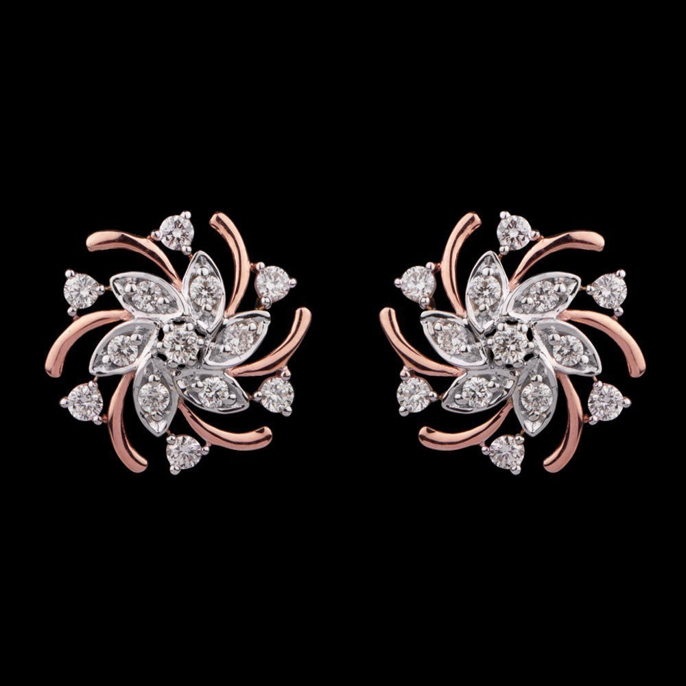 14K Rose Gold Diamond Earrings - 0.54ct VVS-VS-HI