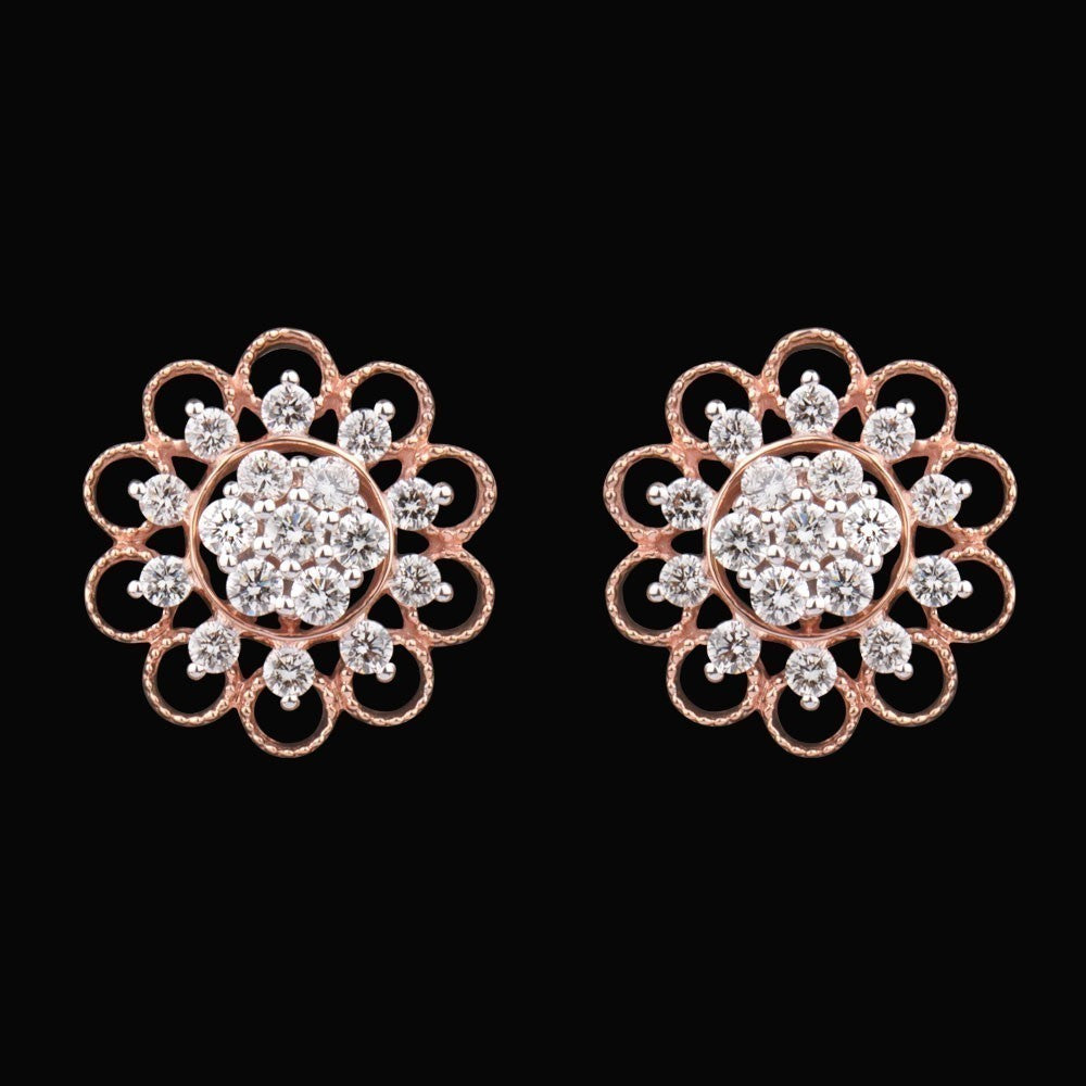 14K Yellow Gold Diamond Earrings - 0.67ct VVS-GH