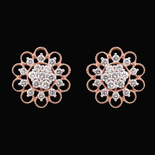 14K Yellow Gold Diamond Earrings - 0.67ct VVS-GH