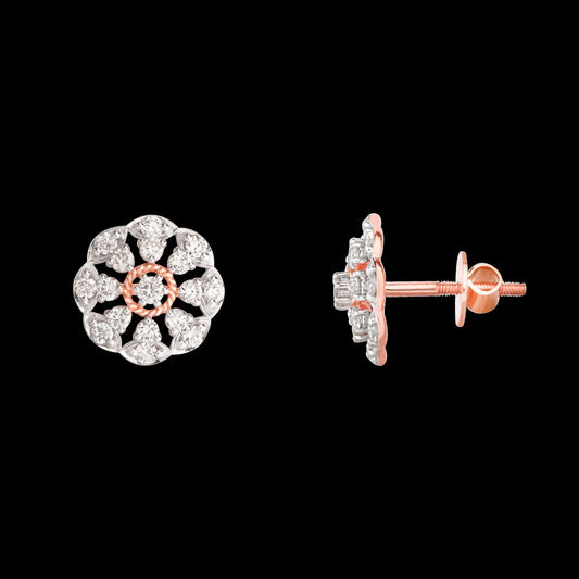 14K Rose Gold Diamond Earrings - 0.74ct VVS-VS-GH