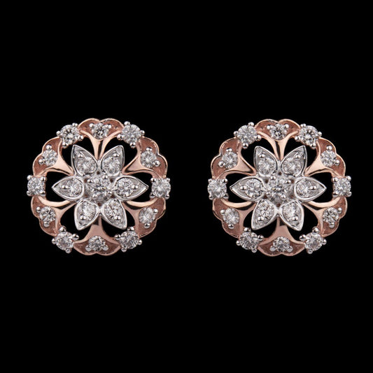 14K Rose Gold Diamond Earrings - 0.85ct VVS-VS-HI