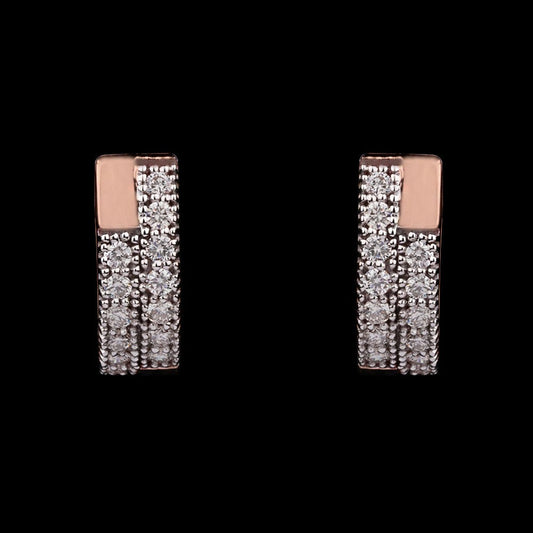 14K Rose Gold Diamond Earrings - 0.44ct VVS-VS-HI