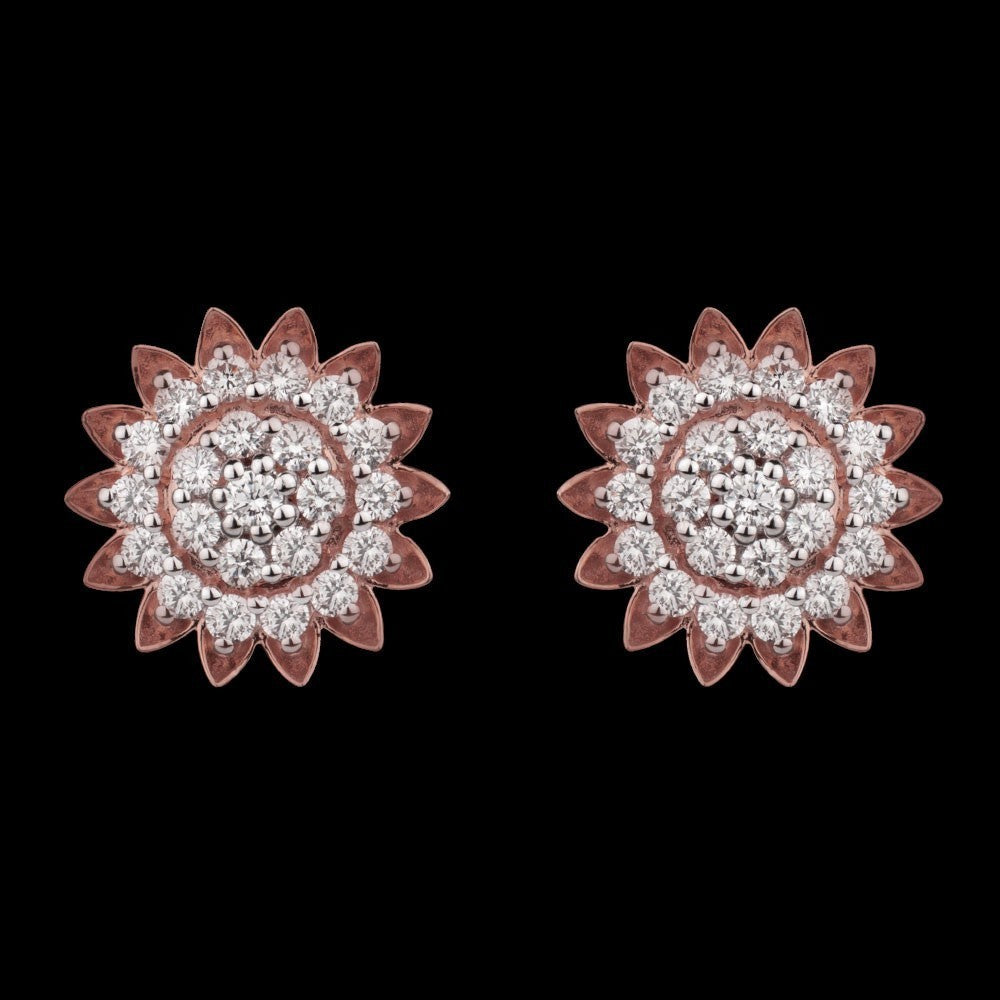 18K Rose Gold Diamond Earrings - 0.81ct VVS-VS-GH